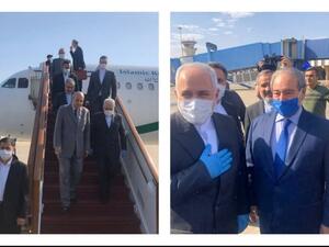 ظريف والمقداد في مطار دمشق الدولي