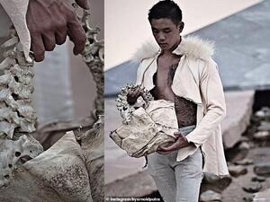 Arnold Pultra claims that his eerie product is 'ethically sourced' from medical surplus in Canada. (Instagram/Arnold Pultra)