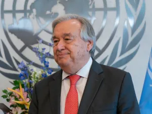UN Secretary-General Antonio Guterres attends press encounter with Secretary-General of the League of Arab States Ahmed Aboul Gheit at UN Headquaters (Shutterstock/ File Photo)