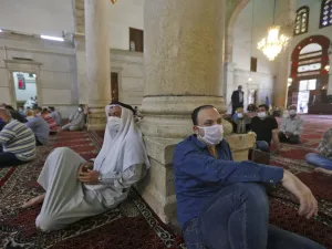 President Bashar al-Assad warned earlier this month of a "catastrophe" in war-battered Syria if the easing of lockdown measures against coronavirus is mishandled.  LOUAI BESHARA / AFP