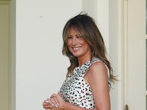 First Lady Melania Trump smiles as she leaves the "Presidential Recognition Ceremony" in the Rose Garden of the White House in Washington, DC on May 15, 2020. MANDEL NGAN / AFP