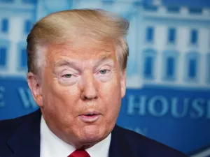 US President Donald Trump speaks to the press on May 22, 2020, in the Brady Briefing Room of the White House in Washington, DC. Trump urged state governors to let places of worship reopen. MANDEL NGAN / AFP