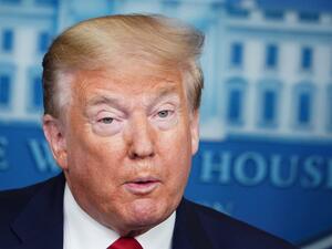 US President Donald Trump speaks to the press on May 22, 2020, in the Brady Briefing Room of the White House in Washington, DC. Trump urged state governors to let places of worship reopen. MANDEL NGAN / AFP