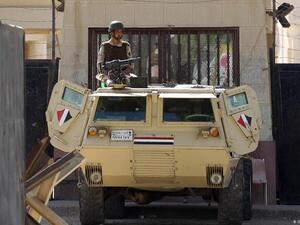 Two Egyptian officers were wounded in the raids. (AFP/File)