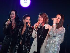 The group, consisting of Maren Morris, Brandi Carlile, Natalie Hemby and Amanda Shires, released a video Thursday for the song "Crowded Table." (Twitter)