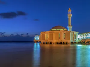 Ar Rahmah Mosque, Jeddah, Saudi Arabia during blue hour. (Shutterstock/ File Photo)