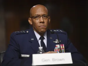 In this file photo taken on May 7, 2020 General Charles Q. Brown, Jr. testifies on his nomination to be Chief of Staff, United States Air Force before the Senate Armed Services Committee in Washington DC. Kevin DIETSCH / POOL / AFP