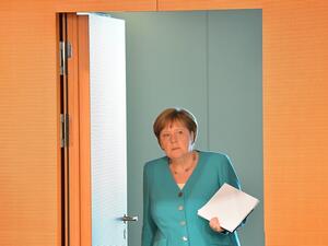German Chancellor Angela Merkel arrives for the cabinet meeting on June 17, 2020 at the Chancellery in Berlin, Germany. Tobias SCHWARZ / AFP
