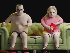 A haunting visualisation has been created to show a worst-case scenario of what binge-watching Netflix could do to a person if they became addicted to binge-watching for two decades (Onlinegambling/DailyMail)