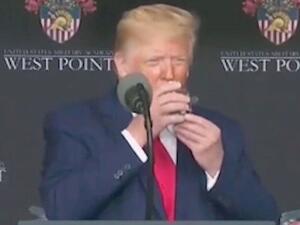 Trump delivers the commencement address at the 2020 US Military Academy Graduation (Twitter)