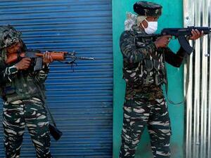 Security personnel patrol  in India (Twitter)