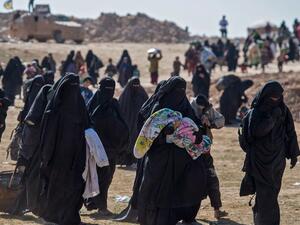  Thousands of civilians fled the Baghuz area as the SDF closed in on the last ISIS redoubt in Syria. Image: Mustafa Bali/Twitter