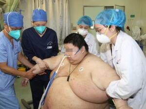 Chinese man gains 100kg extra during lockdown (Twitter)
