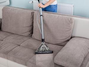 يمسح الغبار عن الكنب الجلد بالاستعانة بقطعة قماش جافة يمسح الغبار عن الكنب الجلد بالاستعانة بقطعة قماش جافة