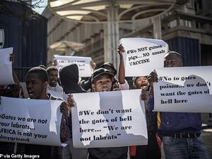 Around 2,000 people in South Africa are expected to take part in the Johannesburg trial, which began last week. (AFP)