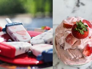 مثلجات الفراولة والموز