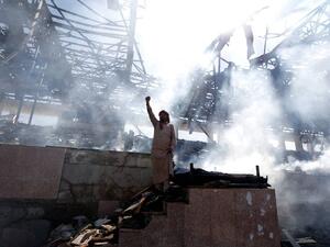 Houthis in Sanaa (Twitter)