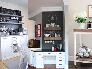 أفكار لطيفة لديكور زاوية القهوة