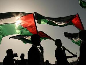 Palestinians rally in Gaza. (AFP)