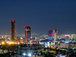 Night shot of the new downtown of Amman  (Shutterstock)