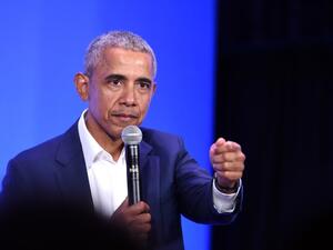 In this file photo former US President Barack Obama speaks at the MBK Rising! My Brother's Keeper Alliance Summit in Oakland, California on February 19, 2019. Barack Obama, America's first black president, is the keynote speaker at the Democratic convention August 19, 2020 as Kamala Harris, the first black woman on a major party ticket, formally accepts the nomination to be Joe Biden's running mate. Former first lady Hillary Clinton, who lost the 2016 presidential election to Republican Donald Trump, Biden'