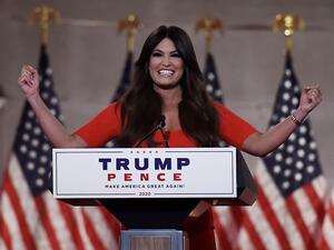 Kimberly Guilfoyle speaks during the first day of the Republican convention at the Mellon auditorium on August 24, 2020 in Washington, DC. Olivier DOULIERY / AFP