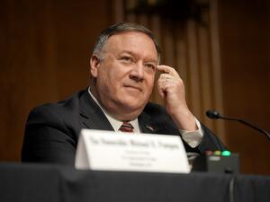 Secretary of State Mike Pompeo testifies during a Senate Foreign Relations Committee hearing to discuss the Trump administrationâ€™s FY 2021 budget request for the State Department on July 30, 2020 in Washington, DC. Greg Nash-Pool/Getty Images/AFP