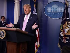 U.S. President Donald Trump speaks during a news conference in the James Brady Press Briefing Room of the White House August 11, 2020 in Washington, DC. ALEX WONG / GETTY IMAGES NORTH AMERICA / Getty Images via AFP