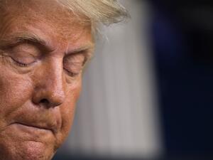 U.S. President Donald Trump holds a news conference in the Brady Press Briefing Room at the White House August 19, 2020 in Washington, DC. Trump called for a boycott of Goodyear tire brands Wednesday, saying the company's policy limiting political speech in the workplace bans employees from wearing his campaign hats. Earlier in the day, Press Secretary Kayleigh McEnany said that the Trump campaign's slogan Make America Great Again is pretty much synonymous with Blue Lives Matter these days. Chip Somodevilla