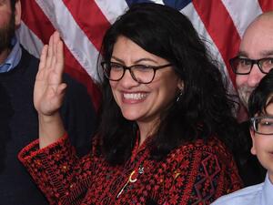 US House Representative Rashida Tlaib participates in a ceremonial swearing-in at the start of the 116th Congress at the US Capitol in Washington, DC. (Photo: SAUL LOEB, AFP/Getty Images)