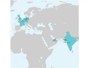 محطة كوسكو أبوظبي للحاويات تطلق خدمة جديدة للربط المباشر بين ميناء خليفة ومجموعة من الموانئ في أوروبا وشبه القارة الهندية
