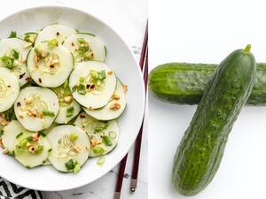 سلطة الخيار بنكهة السمسم