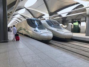 A train coach at HSR Madinah station in Medina, Saudi Arabia. (Shutterstock/ File Photo)