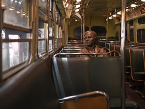 Sculpture of Rosa Parks inside bus at the National Civil Rights Museum and the site of the Assassination of Dr. Martin Luther King Jr.  (Shutterstock)