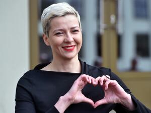 Unidentified men in black on Monday morning grabbed Maria Kolesnikova, a leading Belarusian opposition figure, and pushed her into a minibus, her campaign team reported, citing witnesses. Sergei GAPON / AFP