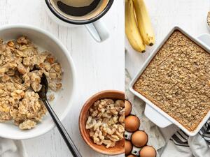 فطيرة الموز والشوفان