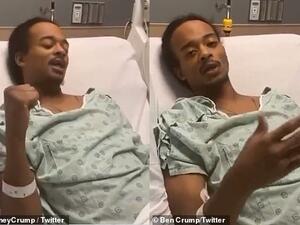 Blake on Saturday released a video message from his hospital bed. (Twitter/ Video Screenshots)