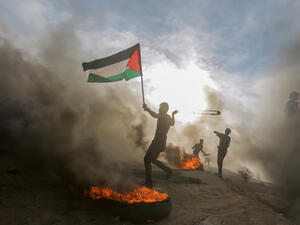 Palestinians take part in a "Great March of Return" demonstration  (Shutterstock)	