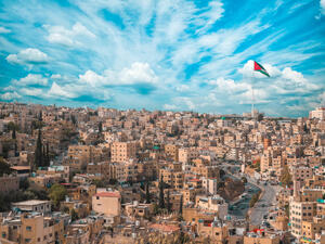 Jordan flag in Amman  (Shutterstock)