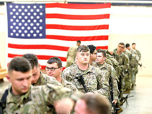 The US army had also deployed groups of allied militants with the so-called Syrian Democratic Forces (SDF) at a number of points around the base. (AFP)