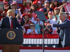 With less than a week until Election Day, Trump and his opponent, Democratic presidential nominee Joe Biden, are campaigning across the country. Chip Somodevilla/Getty Images/AFP 