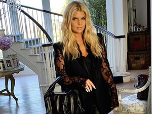 Simpson is proud of her shape after working out again and giving up alcohol. 