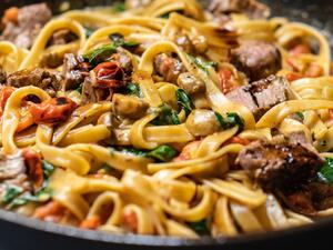 وصفة الباستا والفطر الدايت