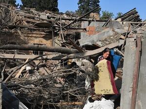 دمار جراء المعارك في قره باغ