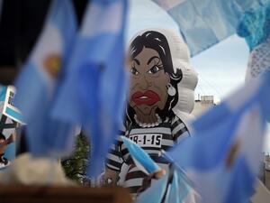 Thousands demonstrated against the government, summoned by sectors of the opposition, under the slogan "for justice and freedom" and "against the reform justice". ALEJANDRO PAGNI / AFP