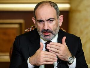In this file photo taken on October 6, 2020 Armenian Prime Minister Nikol Pashinyan gives an interview to AFP in Yerevan. Armenian Prime Minister Nikol Pashinyan said on November 10, 2020 he had signed a "painful" agreement with Azerbaijan and Russia to end the war over the disputed region of Nagorno-Karabakh.