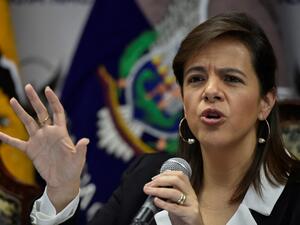 The Ecuadorean Congress starts on November 24, 2020 an impeachment trial against Government Minister Maria Paula Romo for the use of expired tear gas in protests in 2019. Luis ROBAYO / AFP