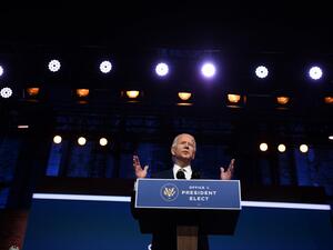US President-elect Joe Biden speaks during a cabinet announcement event in Wilmington, Delaware, on November 24, 2020.  CHANDAN KHANNA / AFP
