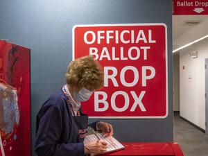 After a record-breaking early voting turnout, Americans head to the polls on the last day to cast their vote for incumbent U.S. President Donald Trump or Democratic nominee Joe Biden in the 2020 presidential election. Nathan Howard/Getty Images/AFP