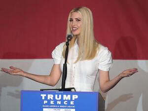 Ivanka Trump, President Donald Trump’s daughter, speaks during a campaign event for her father on October 27, 2020 in Miami, Florida. Ivanka continues to campaign for he father before the Nov. 3rd election day. Joe Raedle/Getty Images/AFP